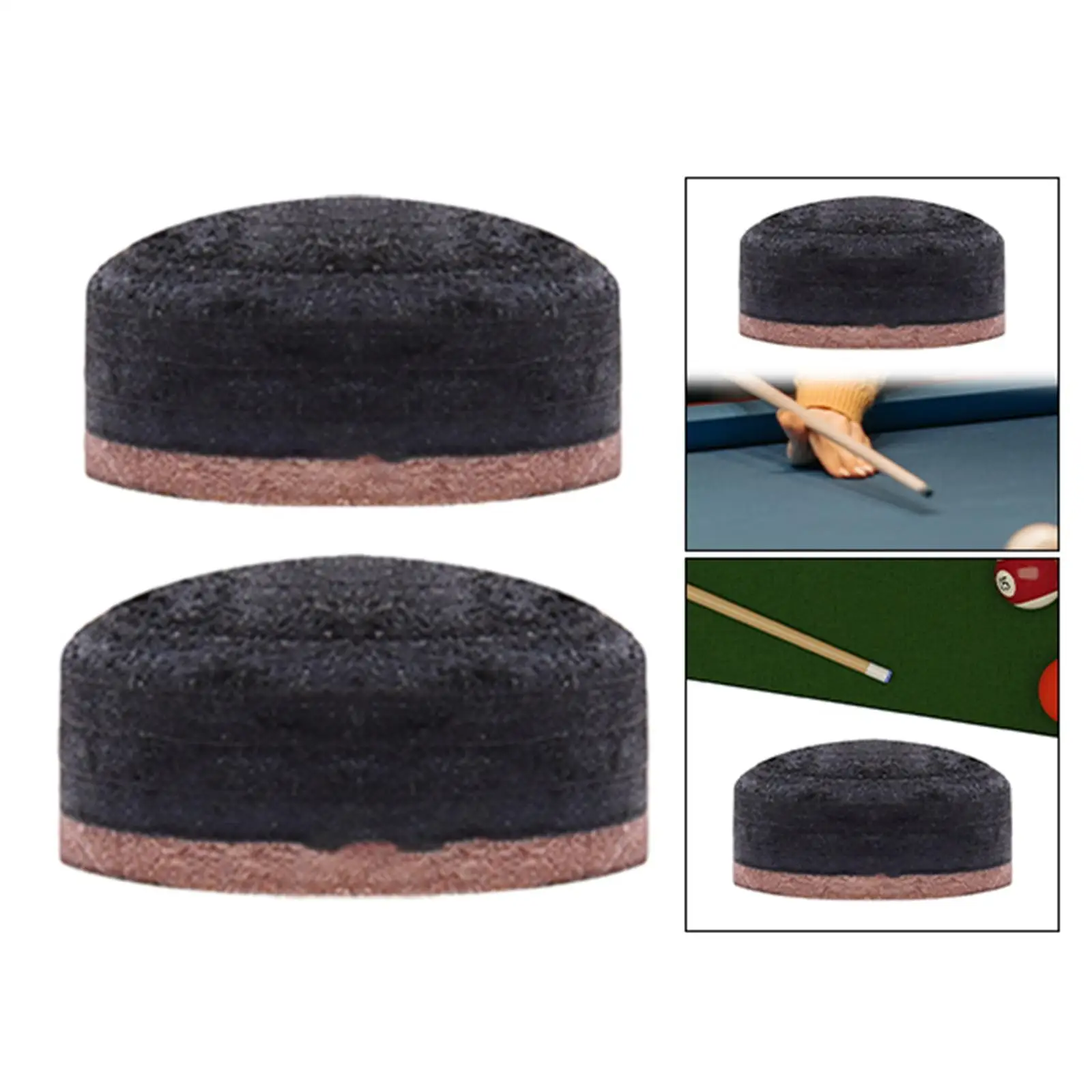 Pool Cue Tip Medium Hardness Glue on Tip Easy Maintain Ball Control Billiard Accessories