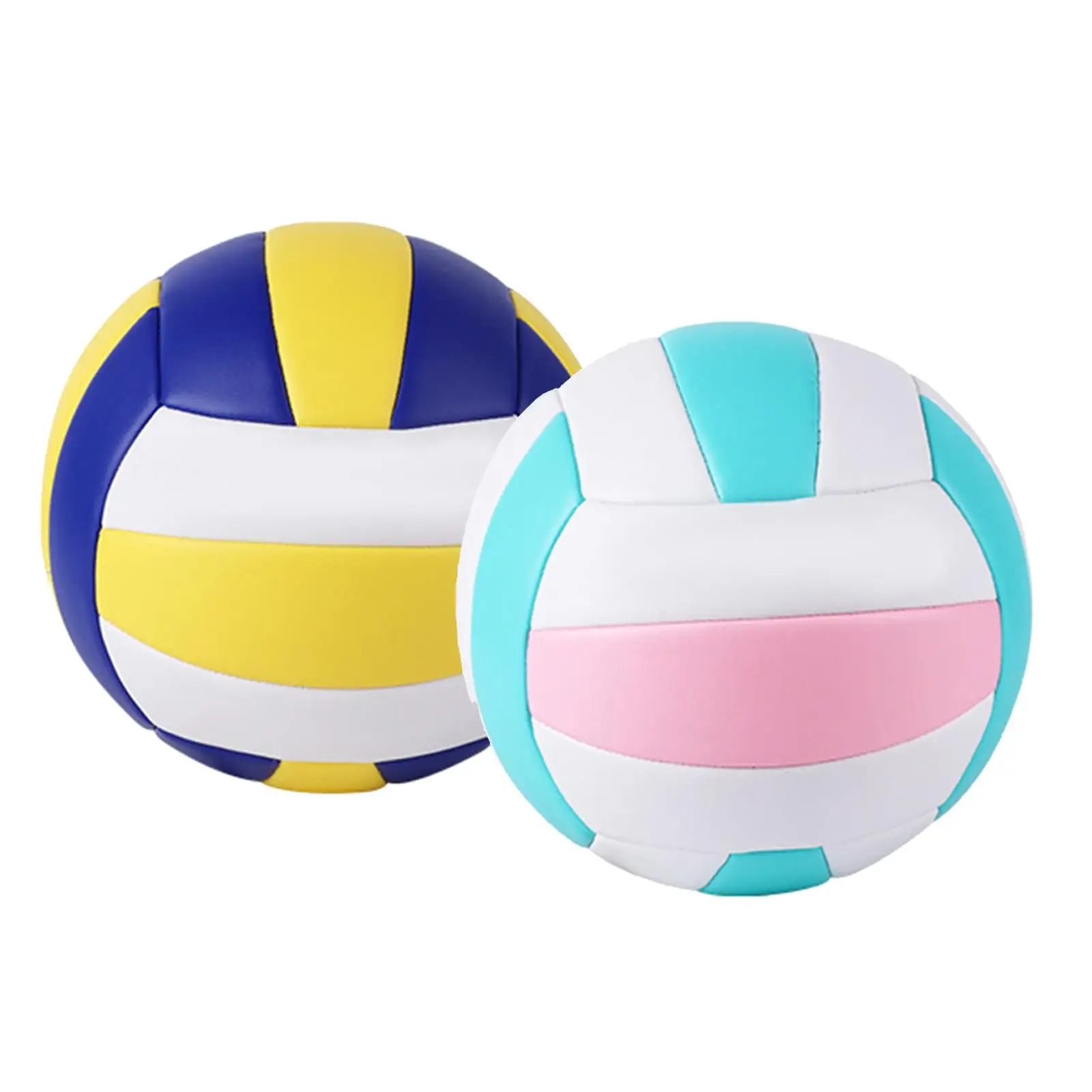 Standard Size 5 Indoor Volleyball Soft Outdoor Ball w/ Inflator Beach Pool Gym  Teenager