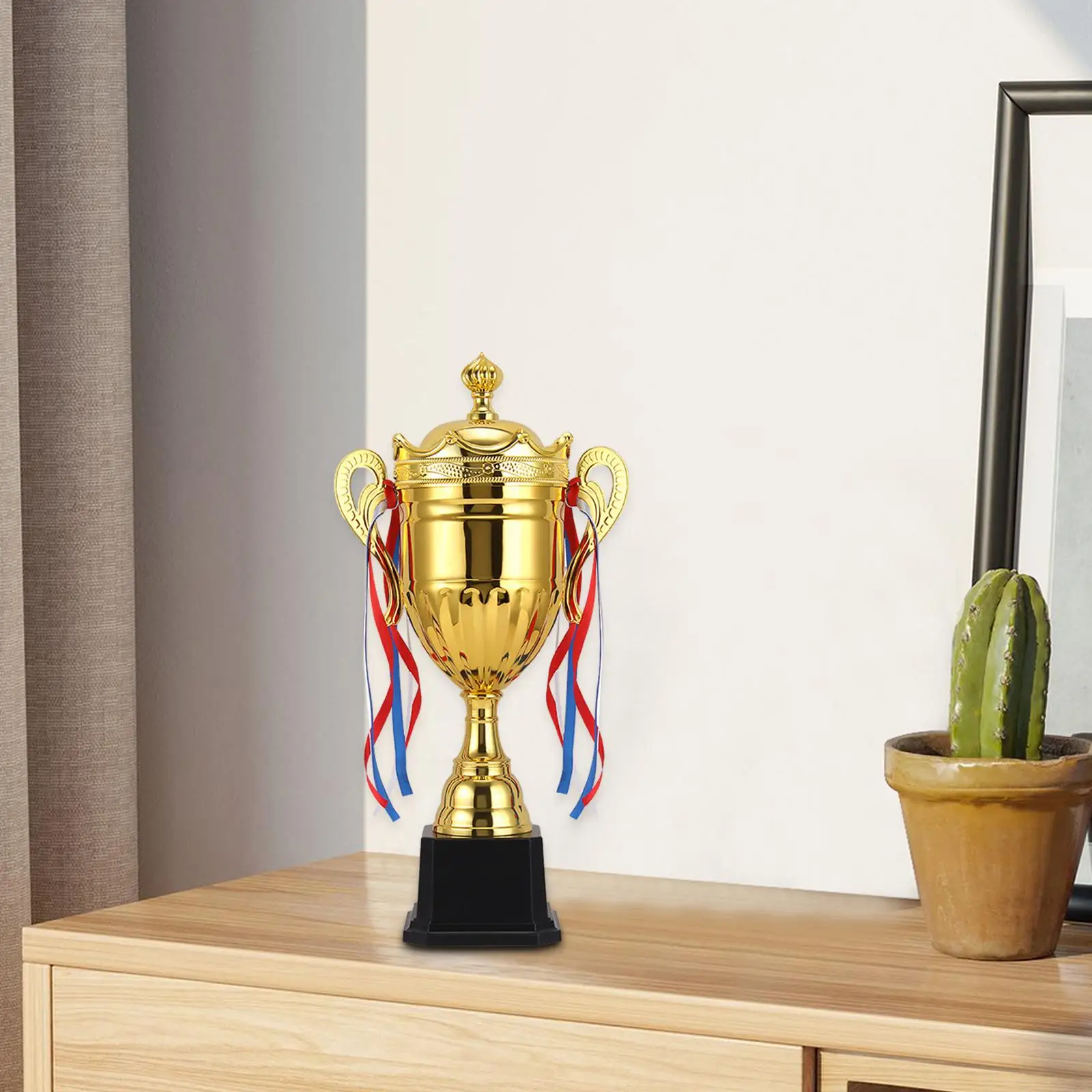 Children Trophy with Ribbons Participation Trophy Cup for Football Award Ceremonies Sports Tournaments Appreciation Gifts Party