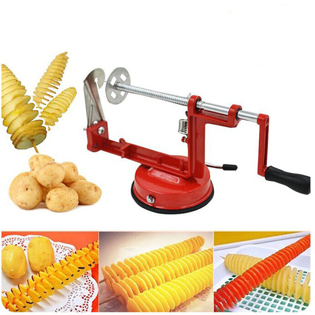 Thicken Stainless Steel Spiral Tornado Potato Cutter Kitchen Vegetable  Fruit Chips Slicer Cutting Machine Manual Potato Chopper - AliExpress