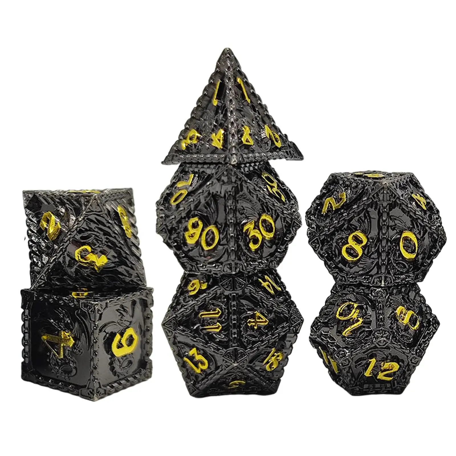 7 Pieces Polyhedral Dice Party Supply Irregular Role Playing Dice for DND RPG MTG