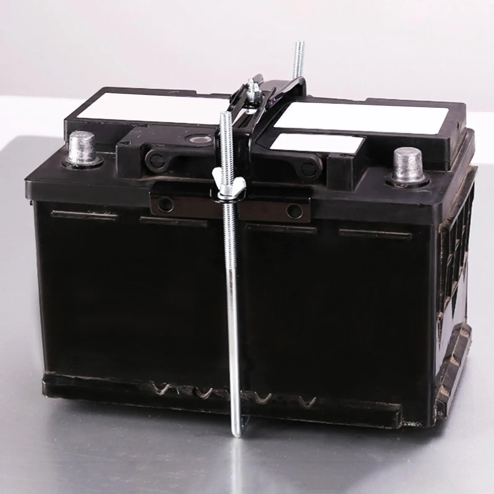 Battery Holder Tray Storage Battery Holder Bracket Kit Adjustable Clamp Car Battery Fixing Holder Kit for Car Automotive RV