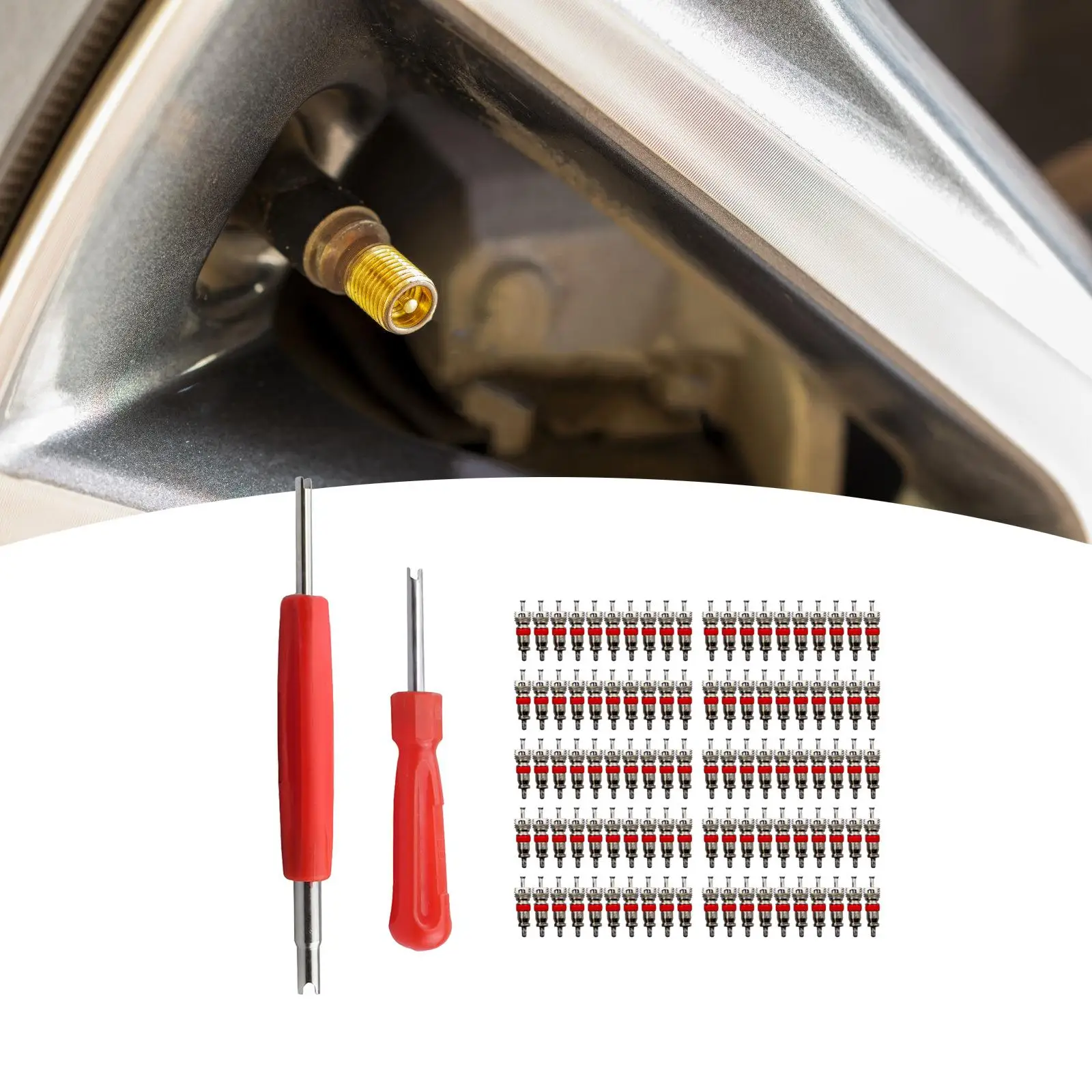 Tire Repair Tool Set Tire Tyre Valve Stem Core for Convenient Installation Stable Performance Vehicle Repair Parts durable