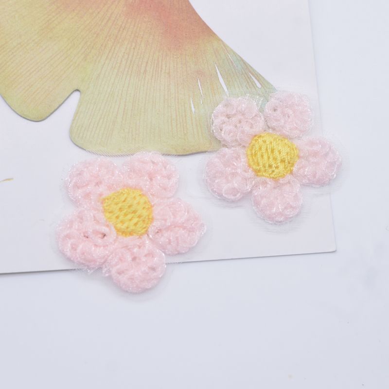 20 Stück 35 mm exquisite bestickte Netzblume für DIY Kopfbedeckung Haarspangen Dekor Kleidung Hut Schuhe Patches Zubehör – Detail 3