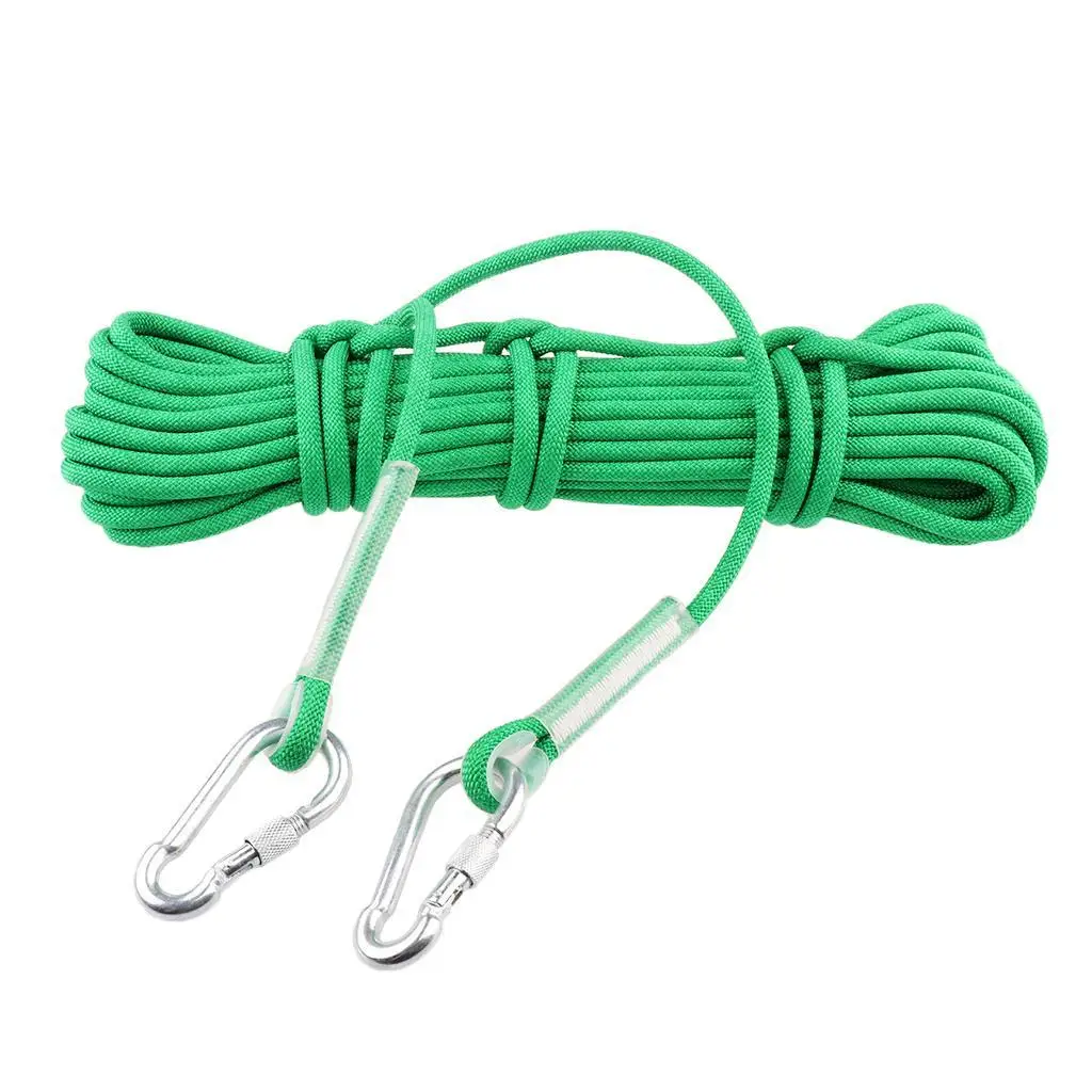 10m 9.5mm  Climbing Rappel  Auxiliary Rope Sling Cord Carabiner