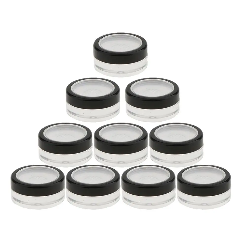 Loose   Makeup Container Case Kit, Refillable 12 Boxes  Jar Pot with Sifter 10g