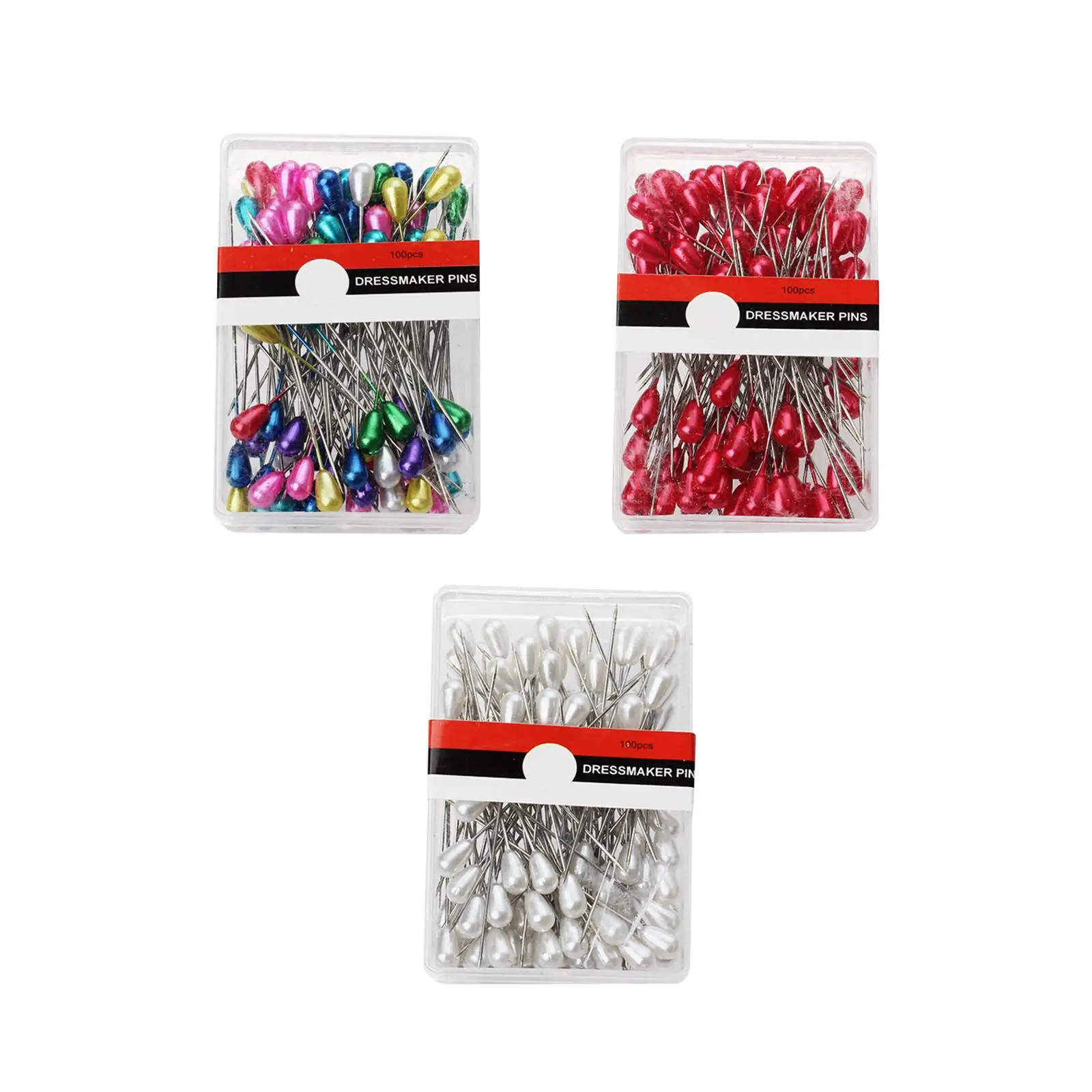 100x Sewing Pins for Fabric Pearlized Head Pin Straight Pins for Jewelry Making Project Dressmaking Patchwork Sewing Project