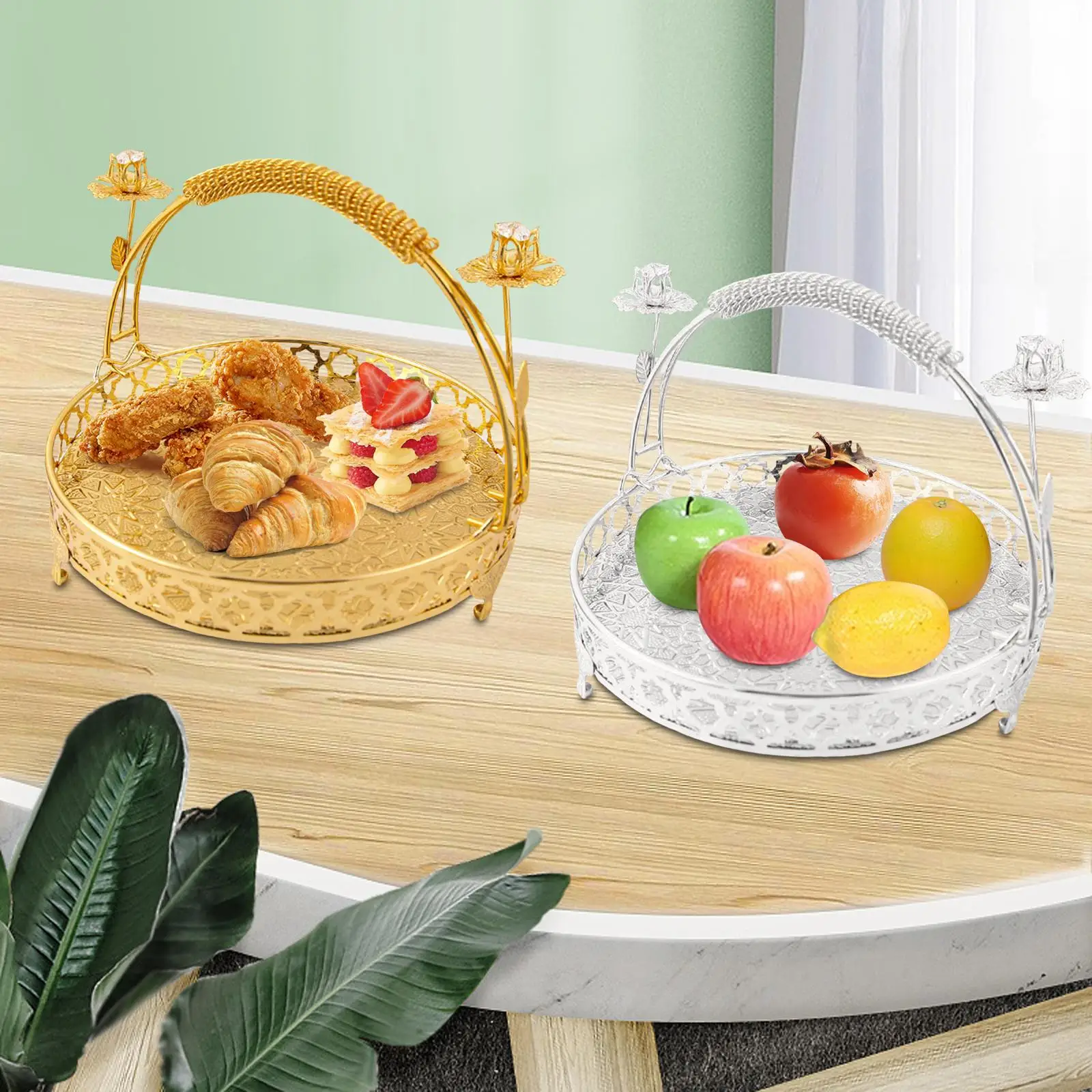 Fruit Tray Multipurpose Dried Food Plate Table Organizer Serving Tray vintage