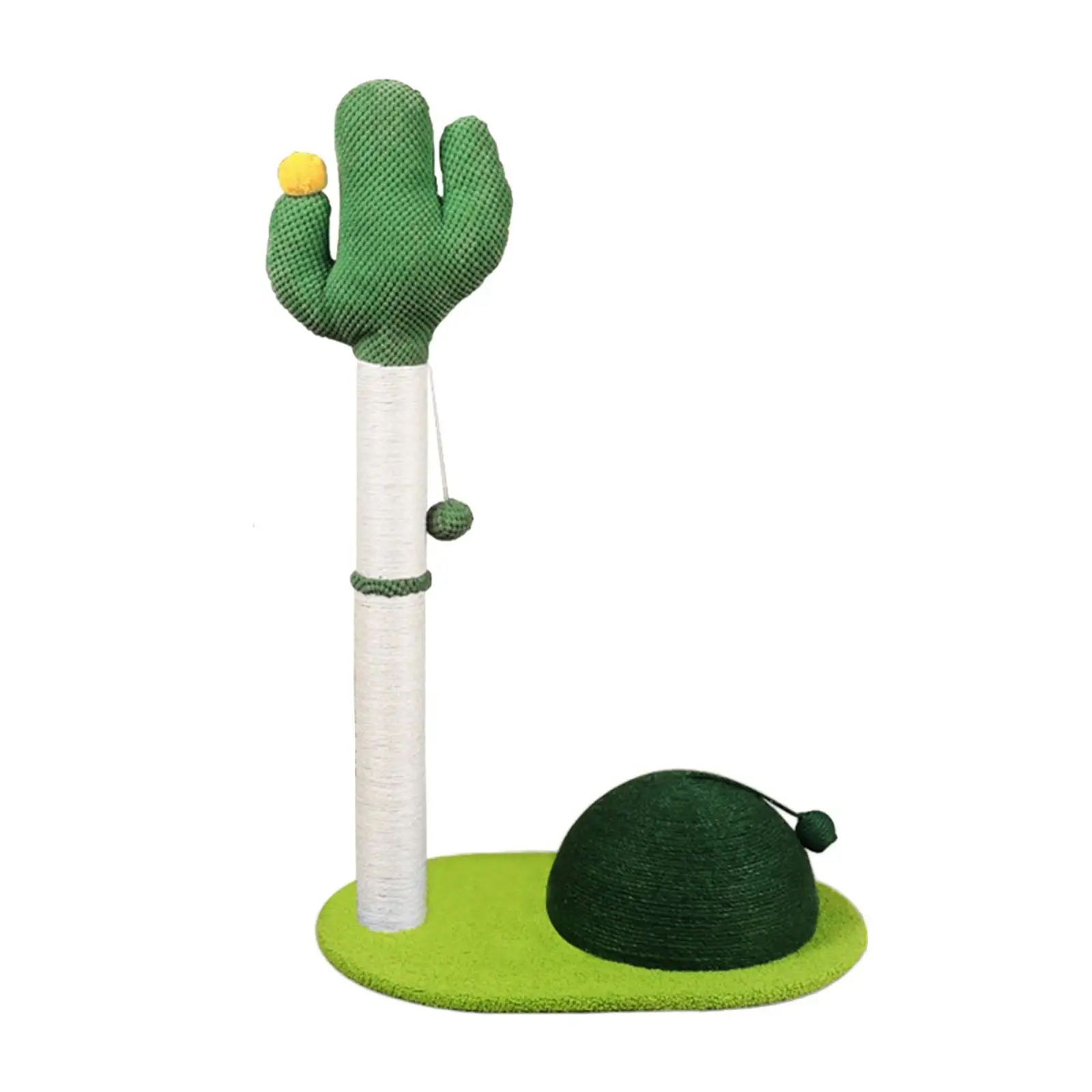 Cat Scratching Post with Teasing Hanging Balls Vertical Green Tree Cat Claw Scratcher for Indoor Cats Kittens Household