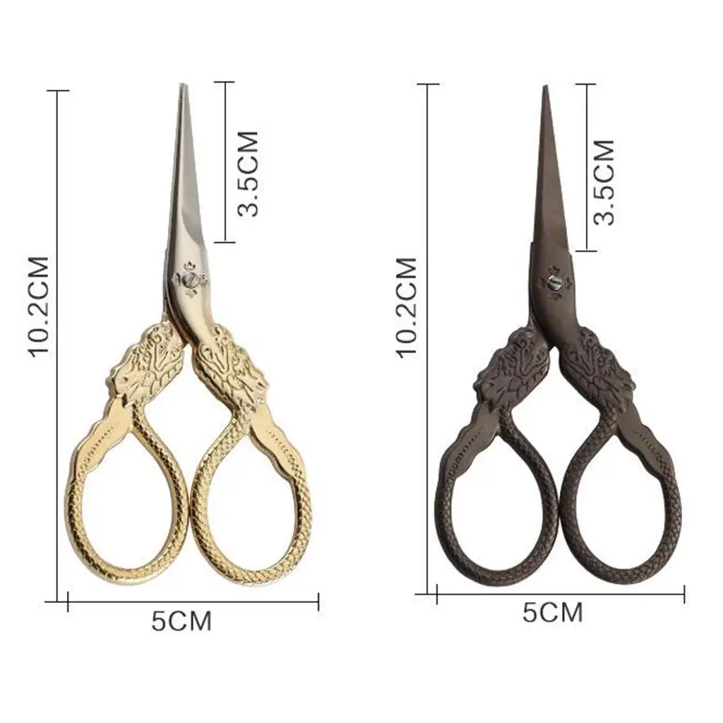 Dragon Pattern Handle Tailor Sewing Scissors for Embroidery  Stitch