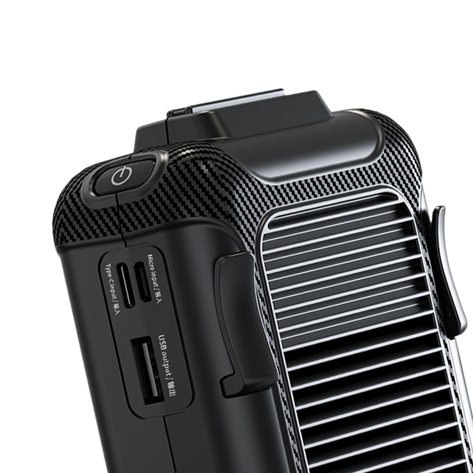 Waist Clip Fan on Belt Air Conditioner Necklace Fan for Hiking Farms Fishing