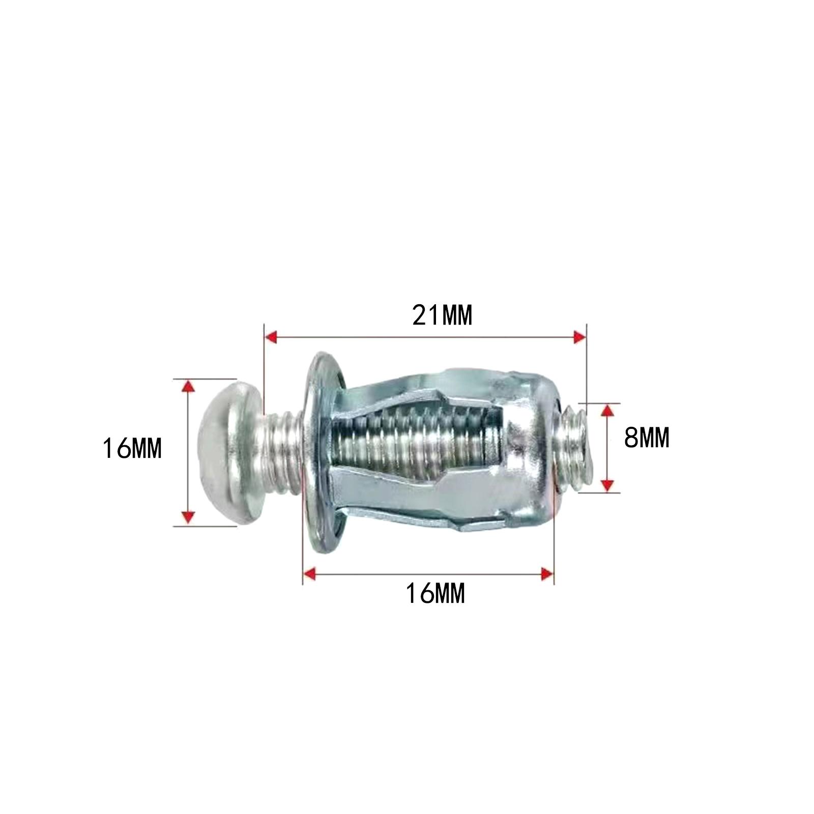 50 Pieces Jack Nuts Petal Nuts Expansion Bolts Fixings Dowels with Screws Assembly Insert Nuts for Thin Soft Wall Hollow Wall