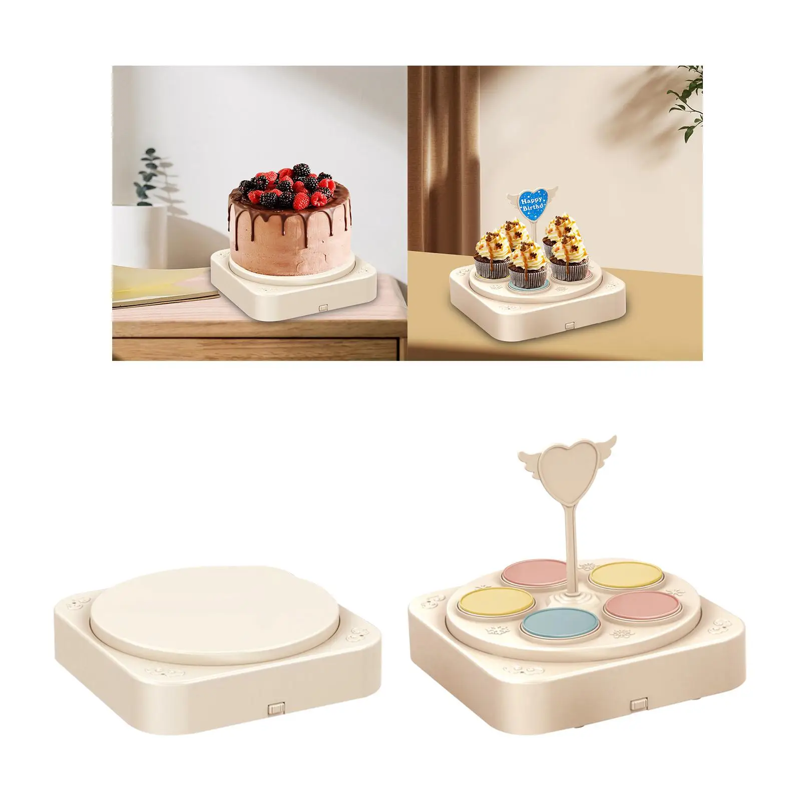 Rotary Baking Display Tray ,Cake Stand ,Baking Supplies with Music ,Bakery Cake