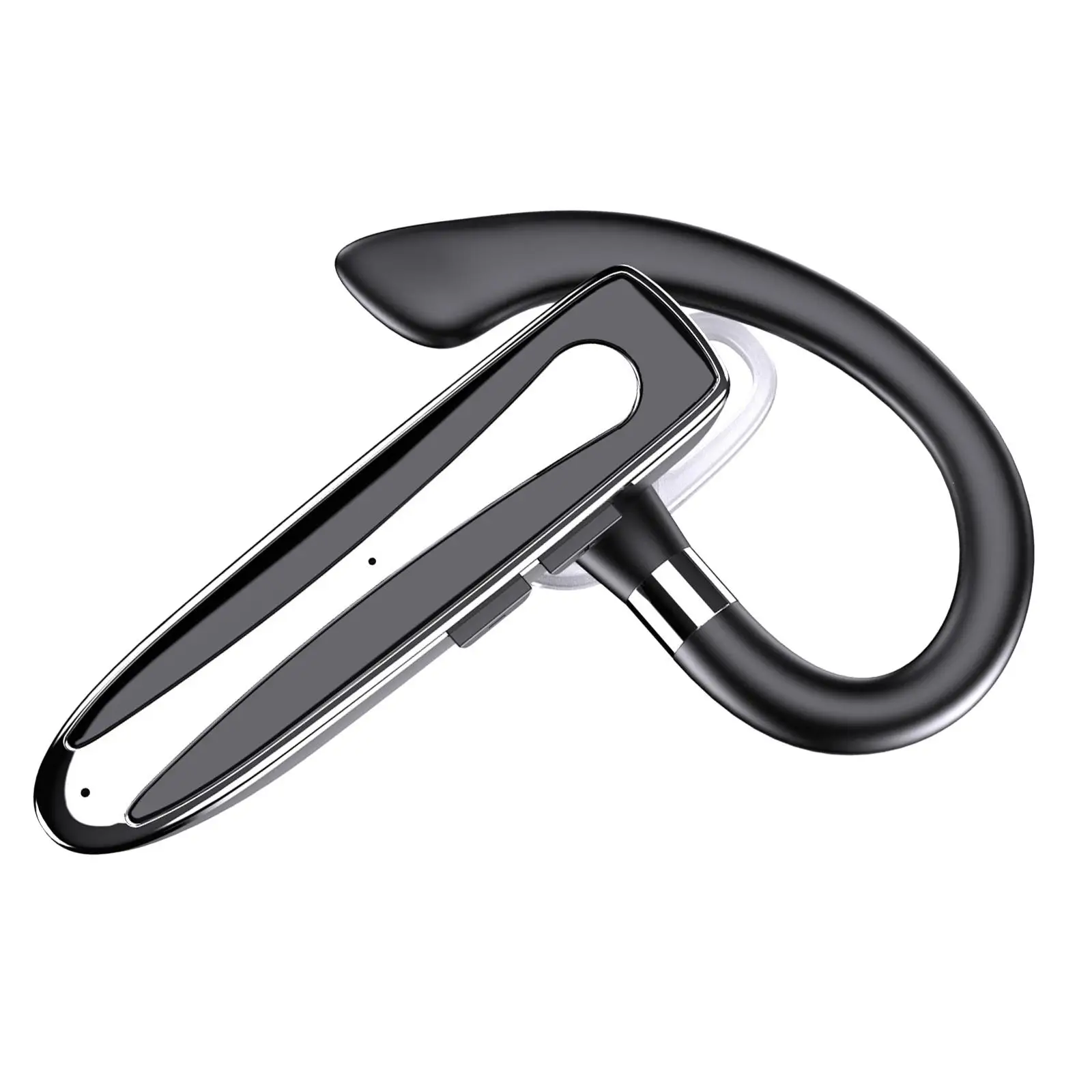 Portable Single Ear Hook Earphone 360 Degrees Rotating Noise Cancelling Handsfree Earbud for Cycling Fitness Office Video Audio