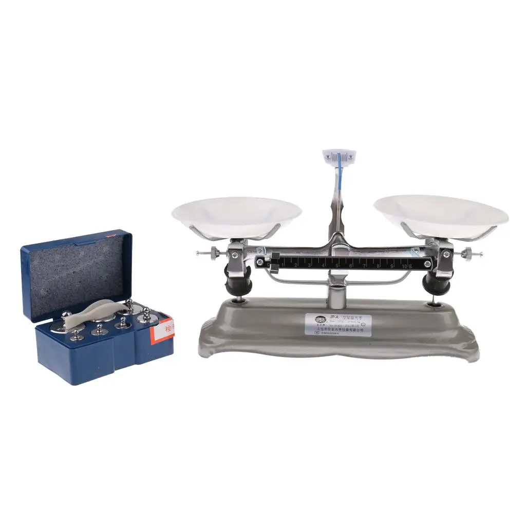 500 Gram Table Balance Scale with Weights 10g, 20g, 50g,100g,  Physics Teaching Tool Lab Supplies