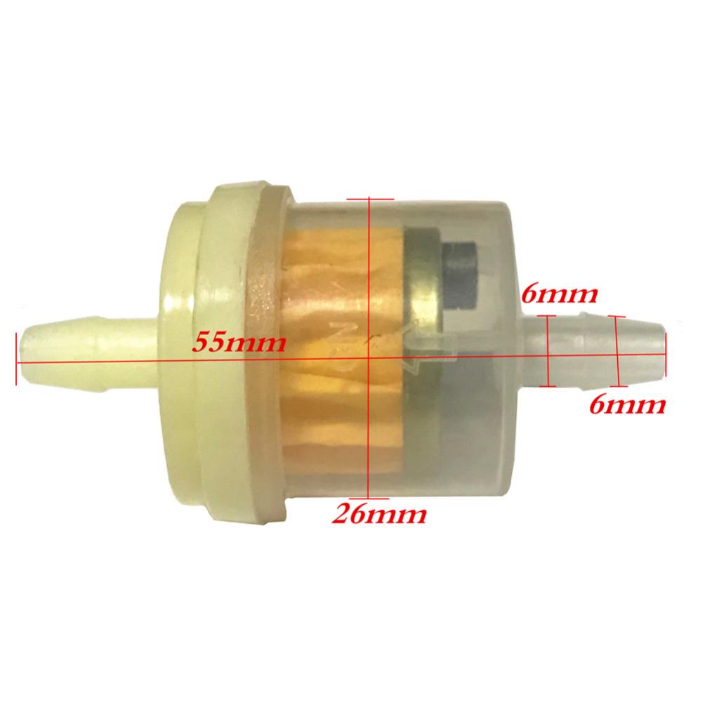 10 Pieces 6mm 1/4 inch Universal Gasoline Filter for Motorcycle Car Dirt Bike