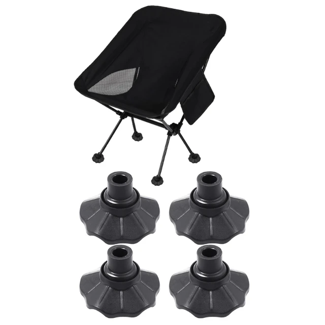 4pcs Camping Stool Leg Caps Non-slip Outdoor Folding Chair Foot Cover  Adjustable Wear-resistant Fishing Chair Accessories