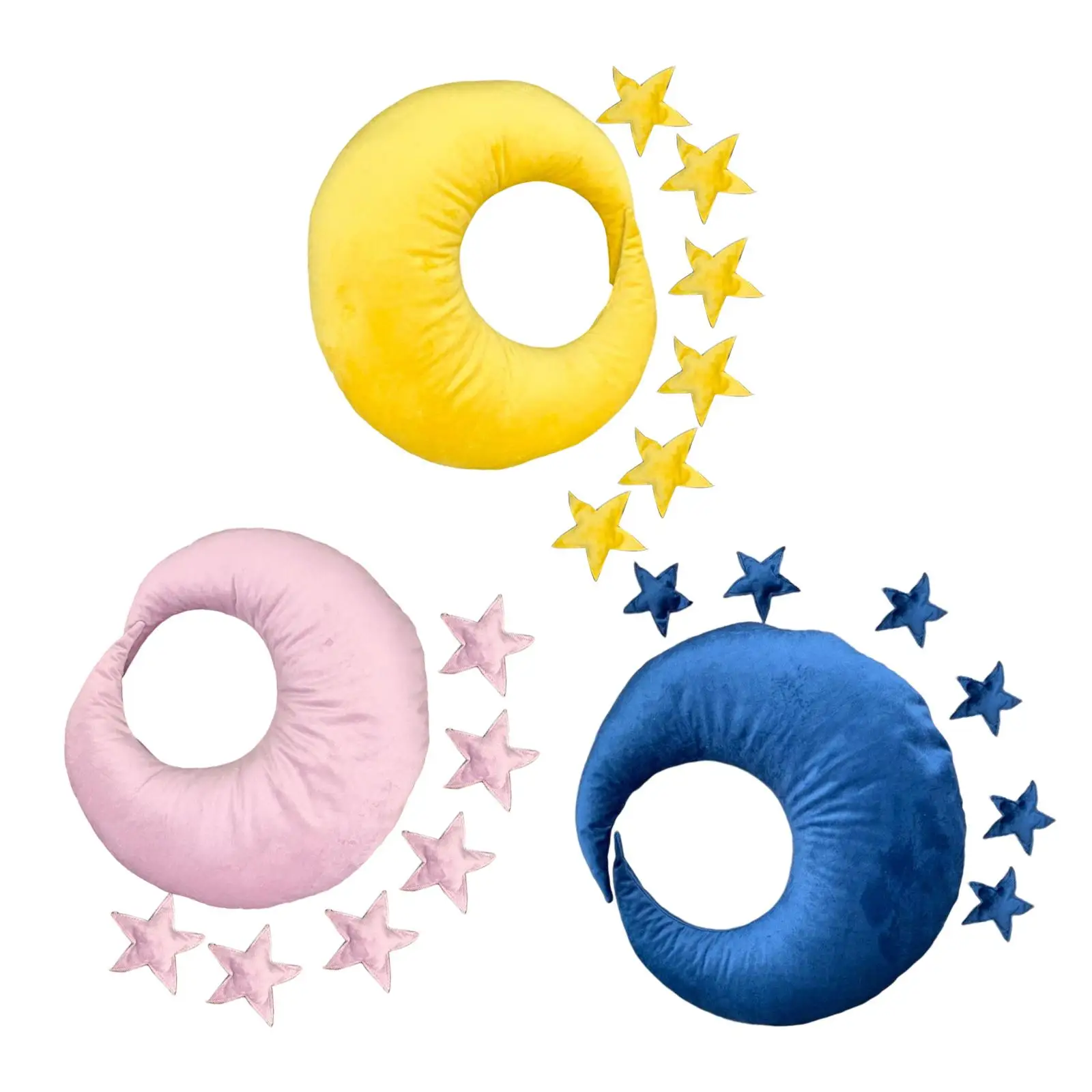 Newborn Photo Prop Moon Shape Pillow Photo Props Home Decoration for Gifts