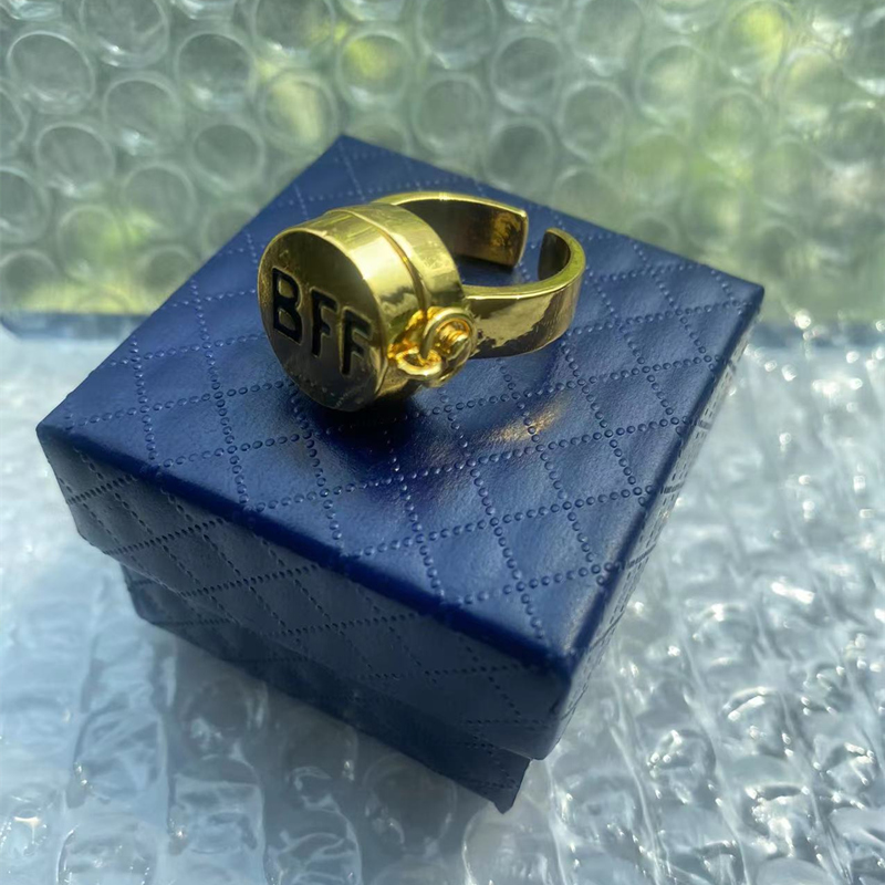 BFF Ring Cute Anime Aesthetic Couple Bff Open Rings for Woman Man Teen Best  Friend Forever Jewelry Birthday New Party Gifts