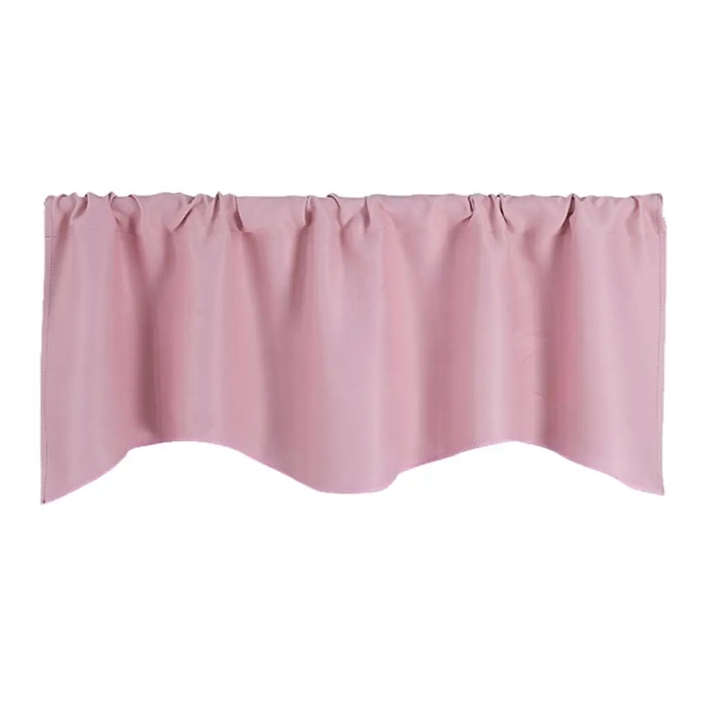 Solid Color Short Curtain Kitchen Window Valance Panel Read Made 51x18inch