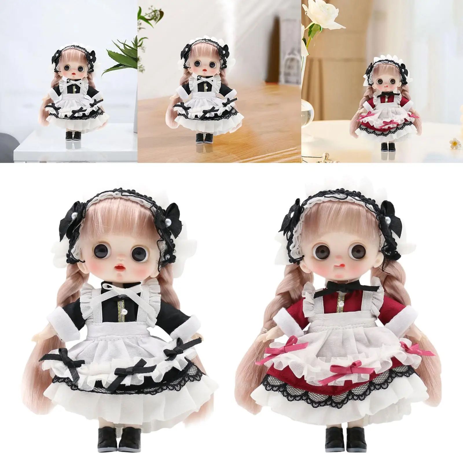 Ball Jointed Baby Doll Kids Girls Toys Makeup Doll Dress up Accessories Flexible Joint Doll Makeup Doll for Graduation Valentine
