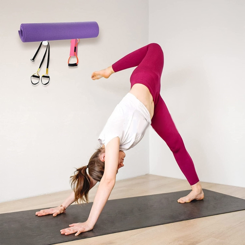 Description Picture 5 of item652D Yoga Mat Hanging Rack Wall Mounted Foam Rollers Holder for Home, Small Studio