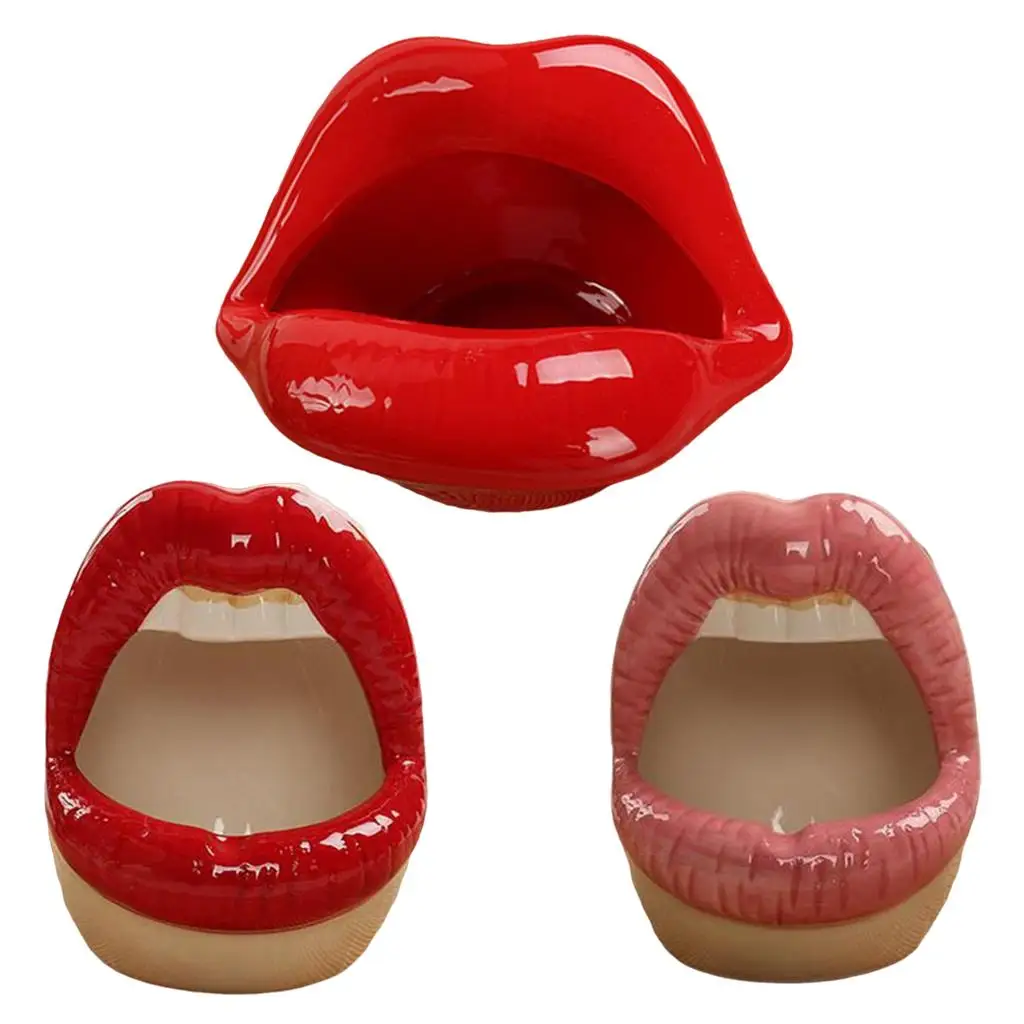 Ceramic Trendy Mouth Fashion Home Decoration Mini