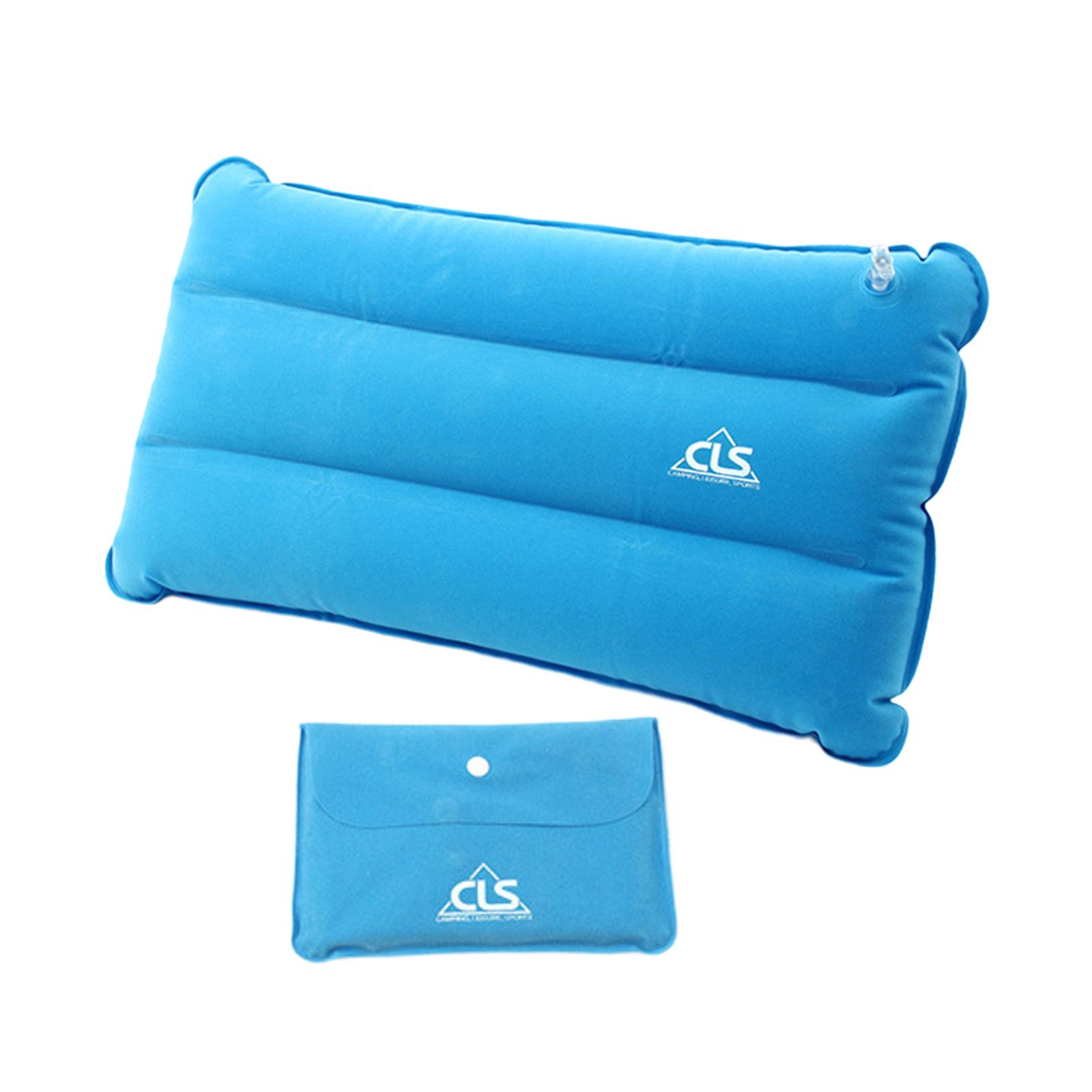 Inflated Pillows Compressed Folding Non-slip Pillow Suede Fabric Use For Travel Outdoor