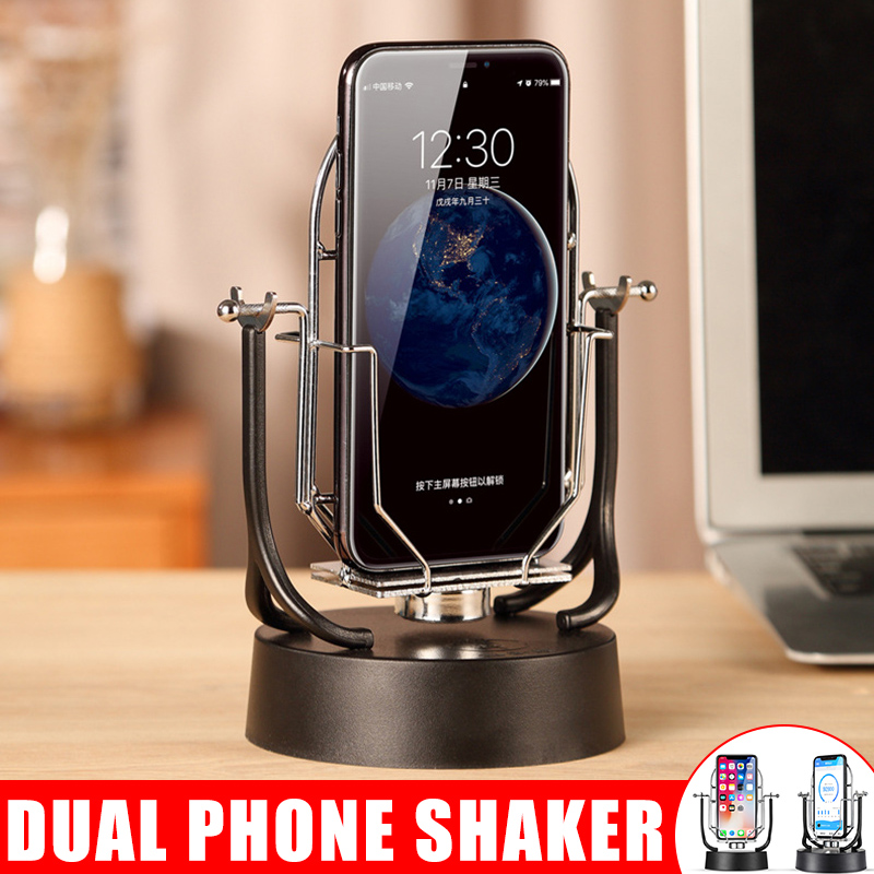 Doppel-Telefon-Schaukelgerät, automatisch, tragbar, automatischer Shake-Wiggler, Schritt-Telefonhalter für Schreibtischhalterung, Smartphone-Ständer – Detail 7