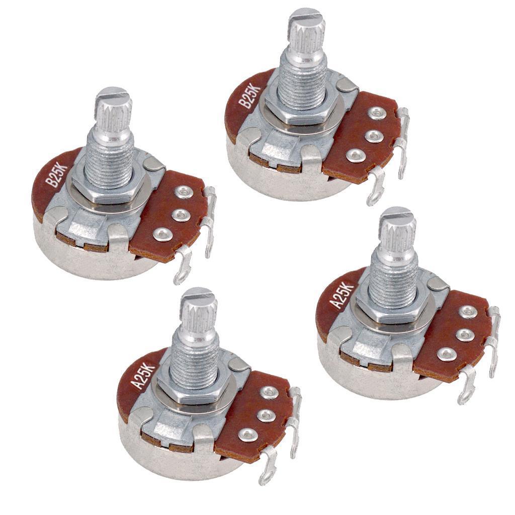 MINI POTS Log A / Linear B 25k Volume   Potentiometer for Electric Guitar