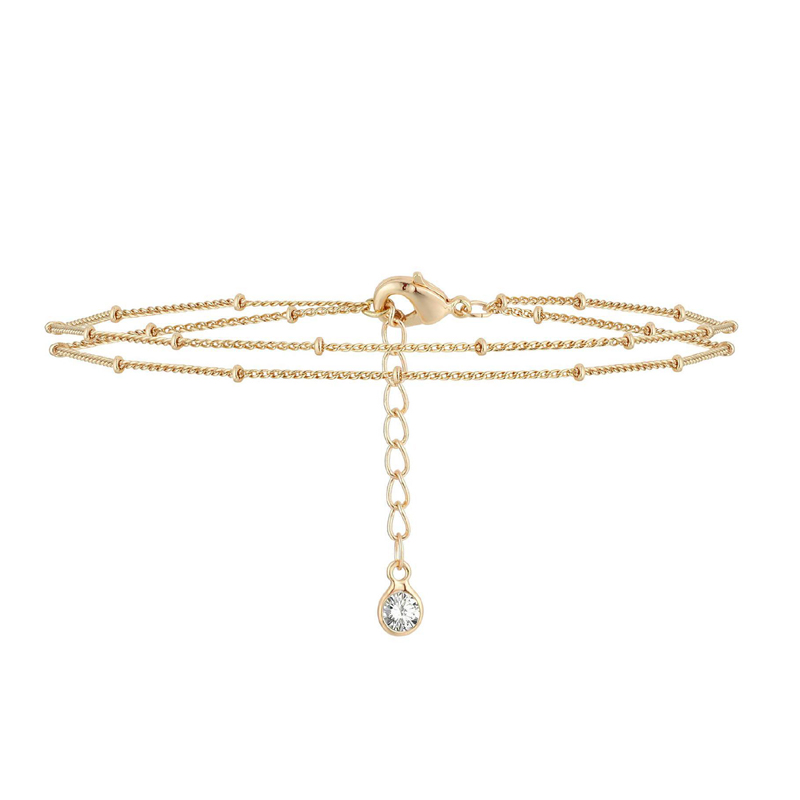 Zierliches Goldarmband für Frauen, 14 Karat vergoldet, böser Blick, Türkis, Charm-Armband, Satellitenkette, Schmuck, süß für Mädchen und Frauen – Detail 2
