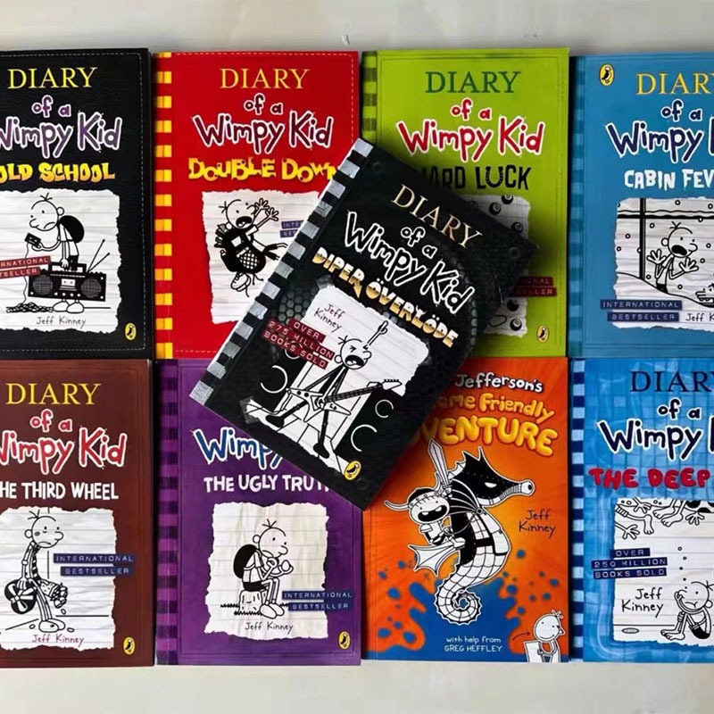 8 Bücher/Set 1-1469-16 Tagebuch von Wimpy Kid Englisch Buch Tagebuch von Wimpy Kid Kinder Fiction Bücher – Detail 3