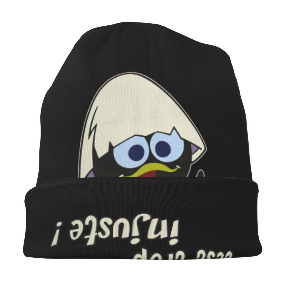 Anime Kawaii Schwarz Huhn Kappe Calimero Mode Herbst Winter Outdoor Skullies Beanies Hut Sommer Warme Multifunktions Motorhaube Hut – Detail 6