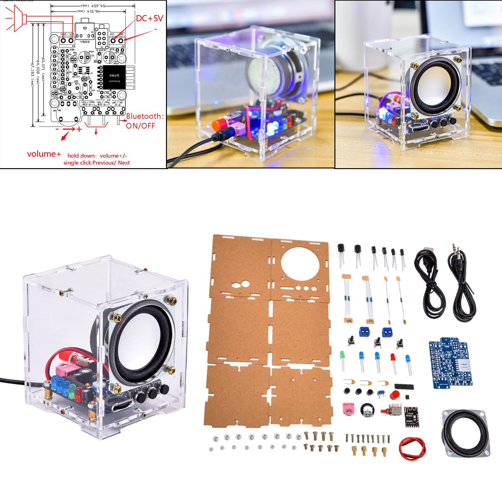 HU  Electronic Component DIY Kit, 5V DC Powered, Electronic Small Production, with LED Shining