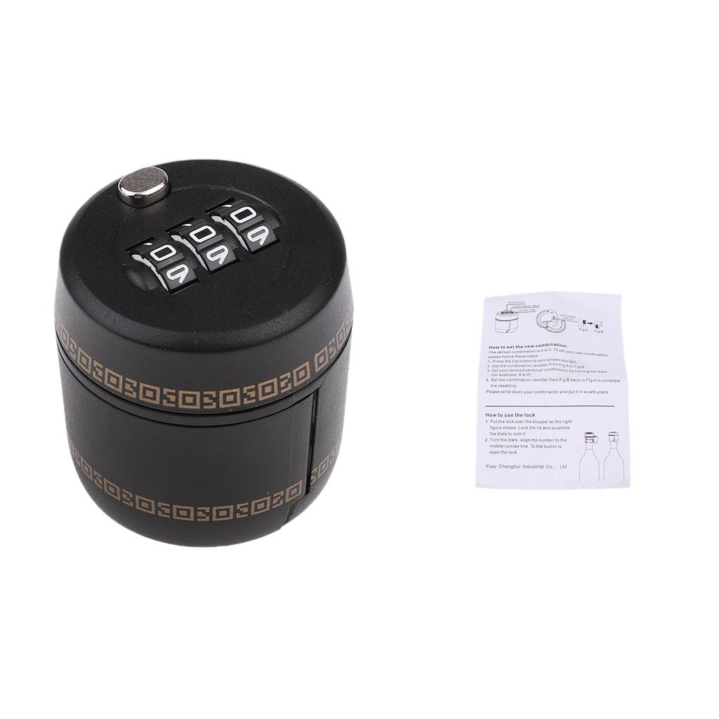 Bottle Password Code Lock for Wine & Liquor Bottle Vacuum Picks Plug Device Preservation Locker