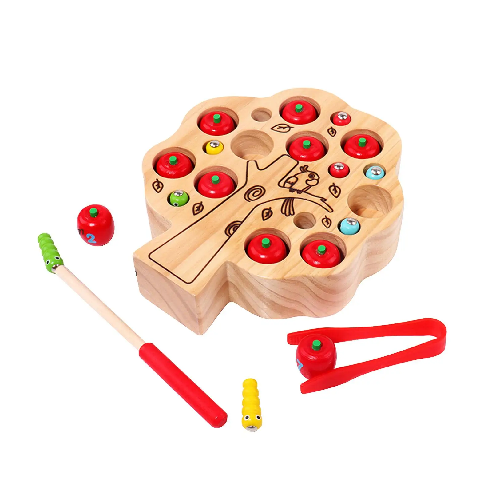 Wood Montessori Sorting Color Shape Sorter Counting Wooden Game Toy for Boys Girls