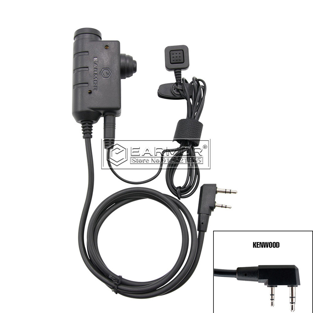 Tactical Communications Headset Adaptador PTT para Airsoft Earmor MSA Sordin PELT