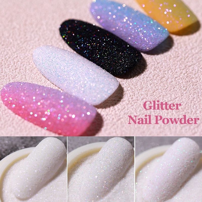 Best of Shinning Iridescent Silver Black Nail Sugar Glitter Powder White Color UV Gel Polish Chrome Pigment Dust Nails Art Decoration Reviews & Tips