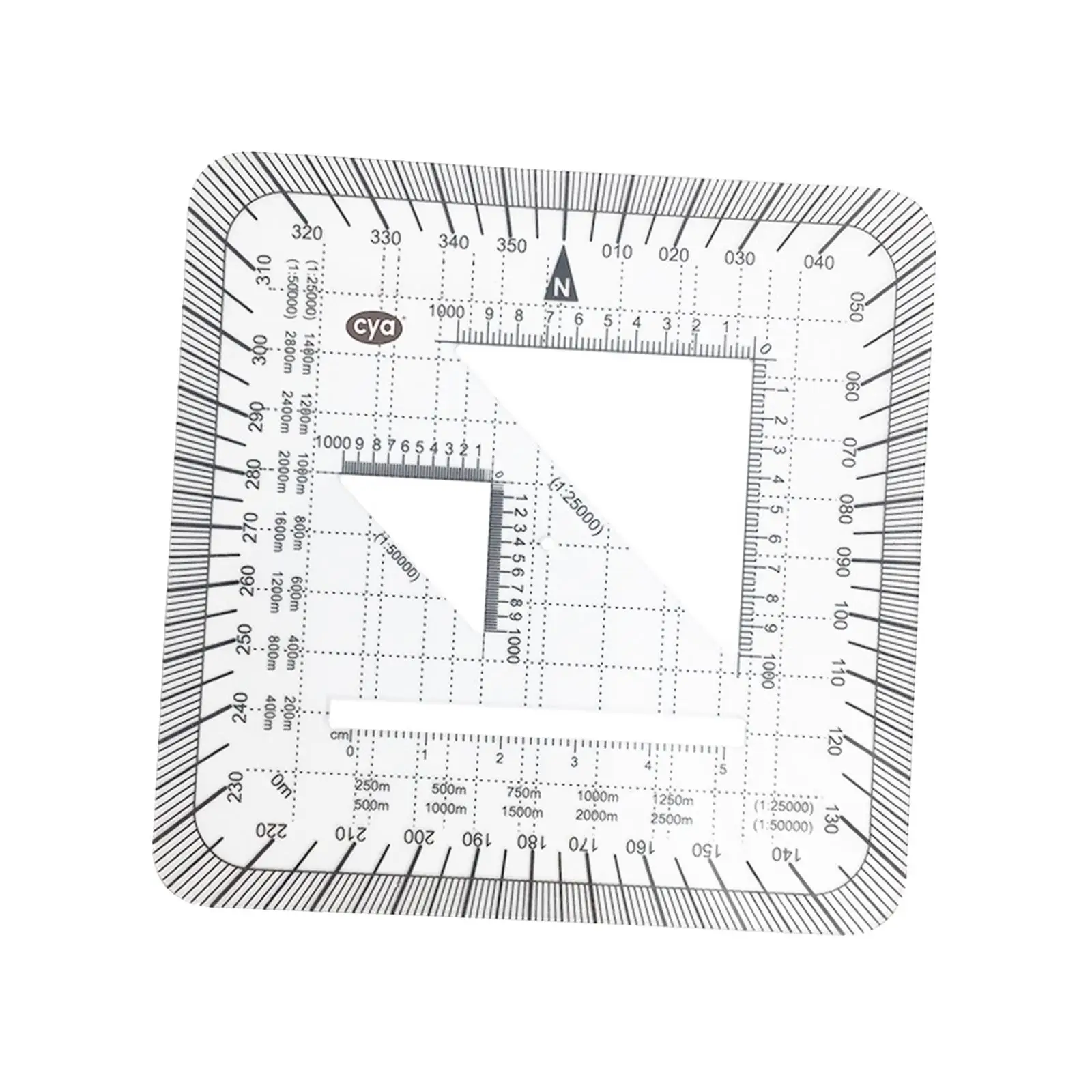 Protractor Ruler Architects Accurate Measuring Engineering Drawing Maptool Pocket Grid for Utm, Usng, Mgrs Coordinates Traveling