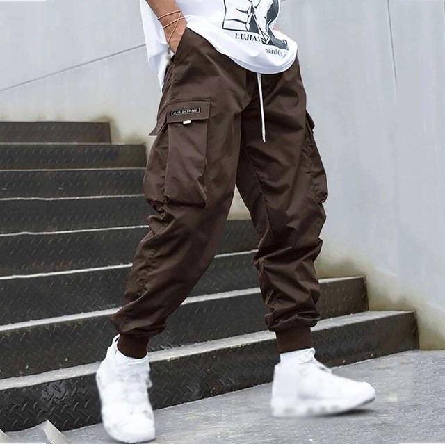 Men's Casual Sports Jogging Cargo Pants Pockets Streetwear Hip-Hop - Image 14
