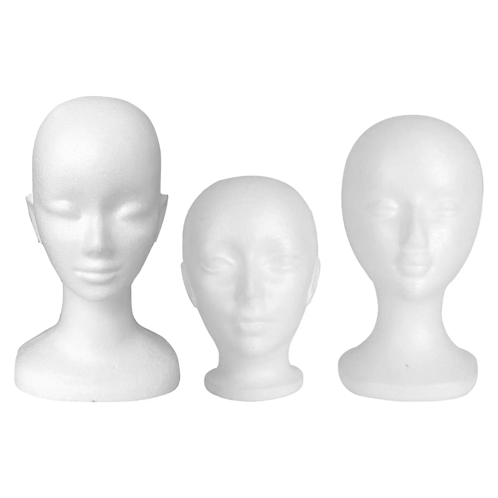 Mannequin Head Holder White Lightweight Scarf Jewelry Display for Hairpieces Jewelry Headwear Sunglasses Barbershop