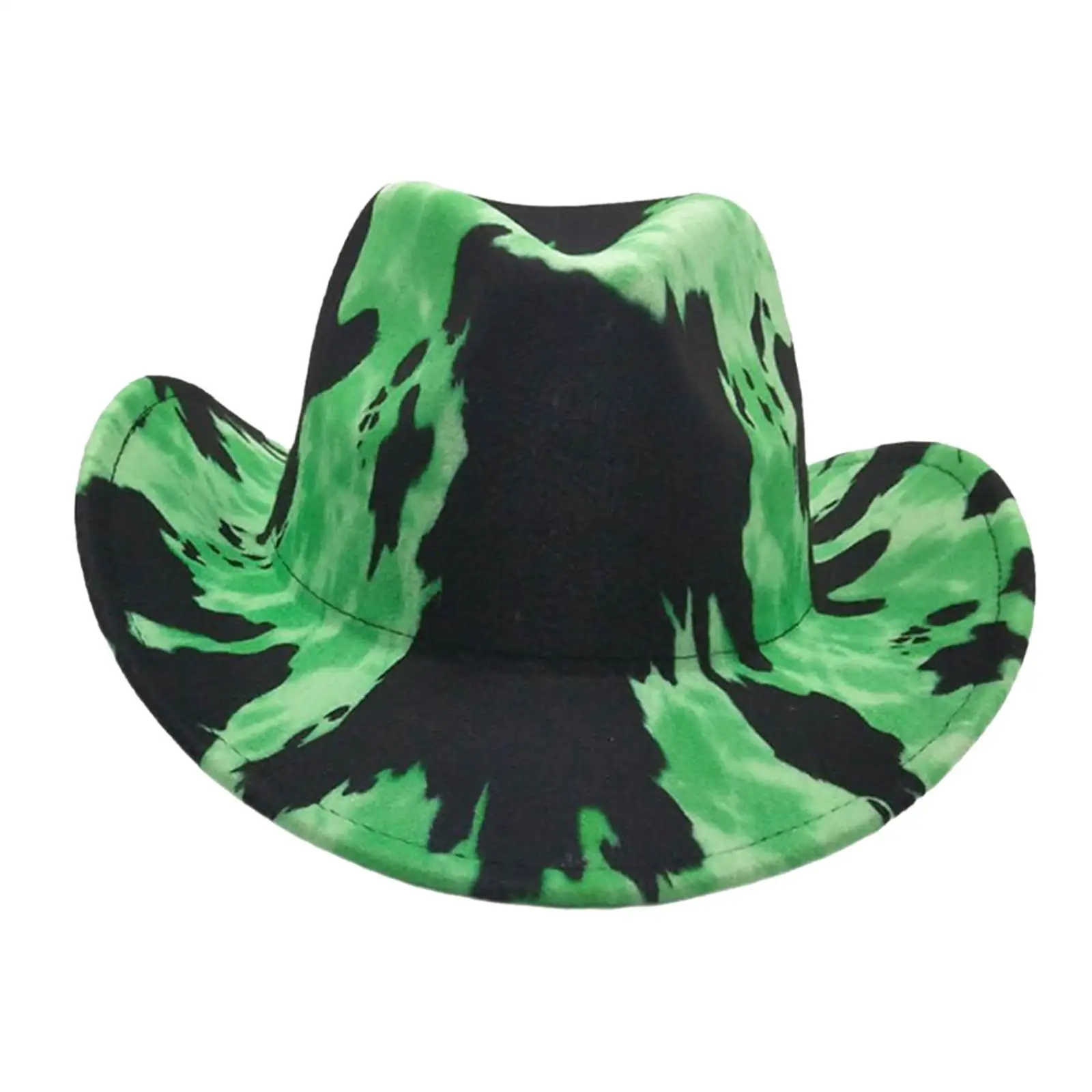 Cowboy Hat Cow Print Party Hats Costume Accessories Wide Brim Hats Womens Hats with Brim for Festival Halloween Adults Men Women