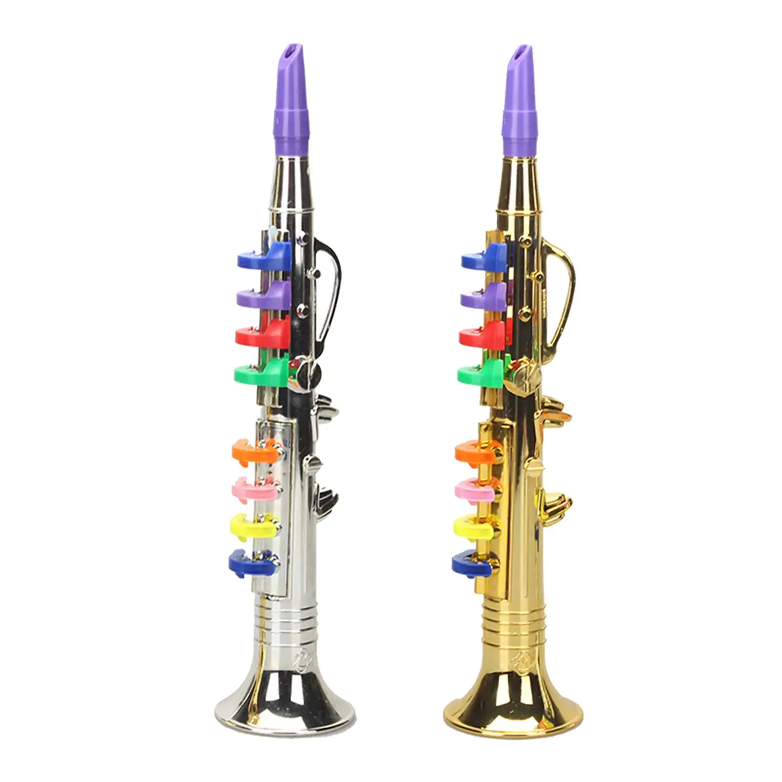 Kids Saxophone Trumpet Clarinet Child Gift Saxophone Musical Toys Music Playing Tool Simulation instrument With 8 Colored Keys