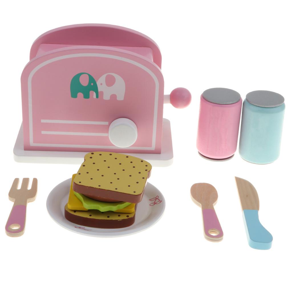 Bread Wooden Play Kitchen Set with Accessories 