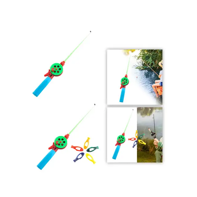 2Pcs Outdoor Portable Children Kid Ice Fishing Rod with Clip for