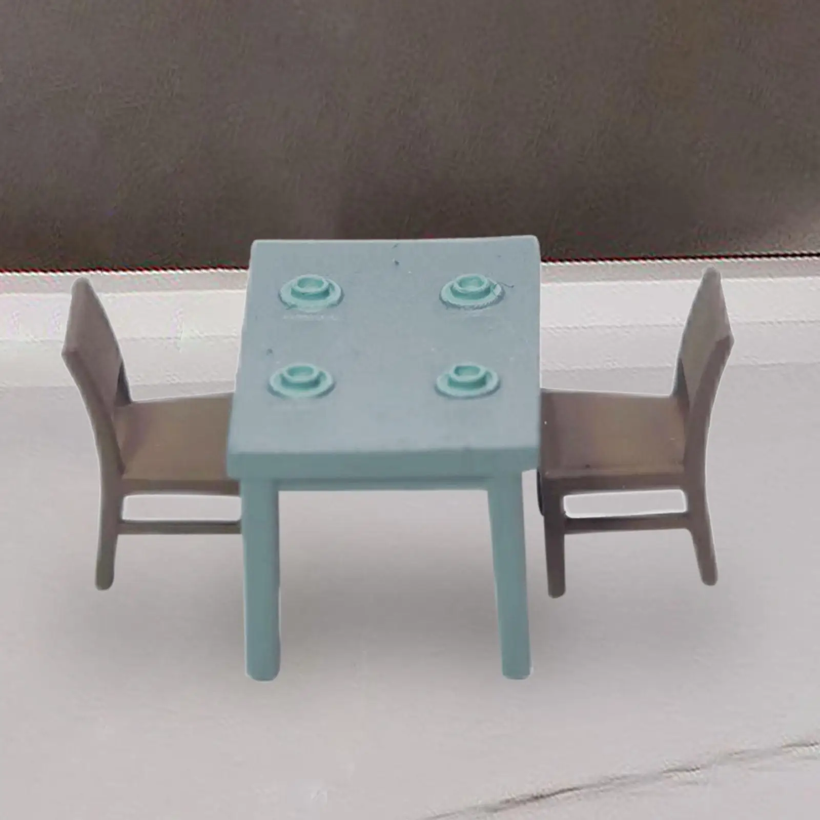 3 Pieces 1:87 HO Scale Furniture Model Photo Props Miniatures Furniture Set