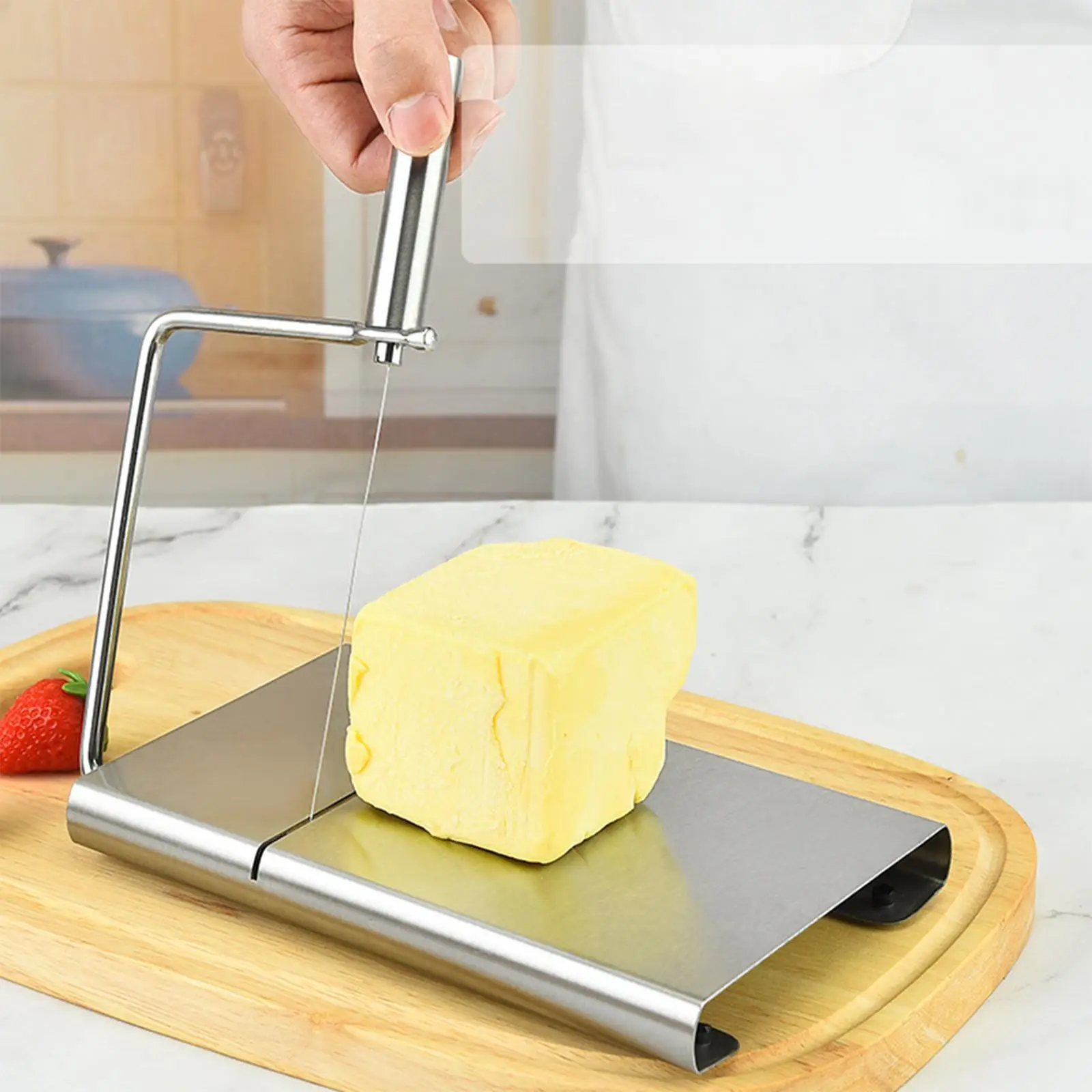 Cheese Slicer, Cheese Cutter Board, Cheese Block Slicer for Kitchen