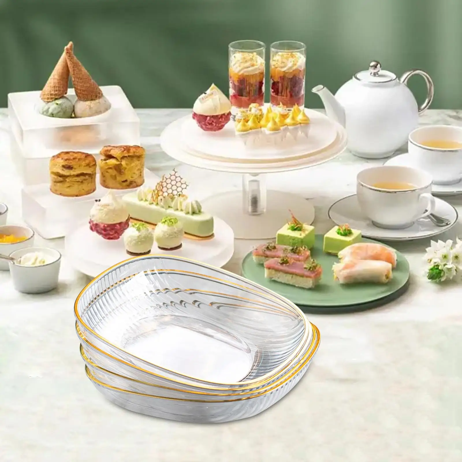 Small Plate Appetizer Dish Dessert Plates Storage Tray for Banquet Home