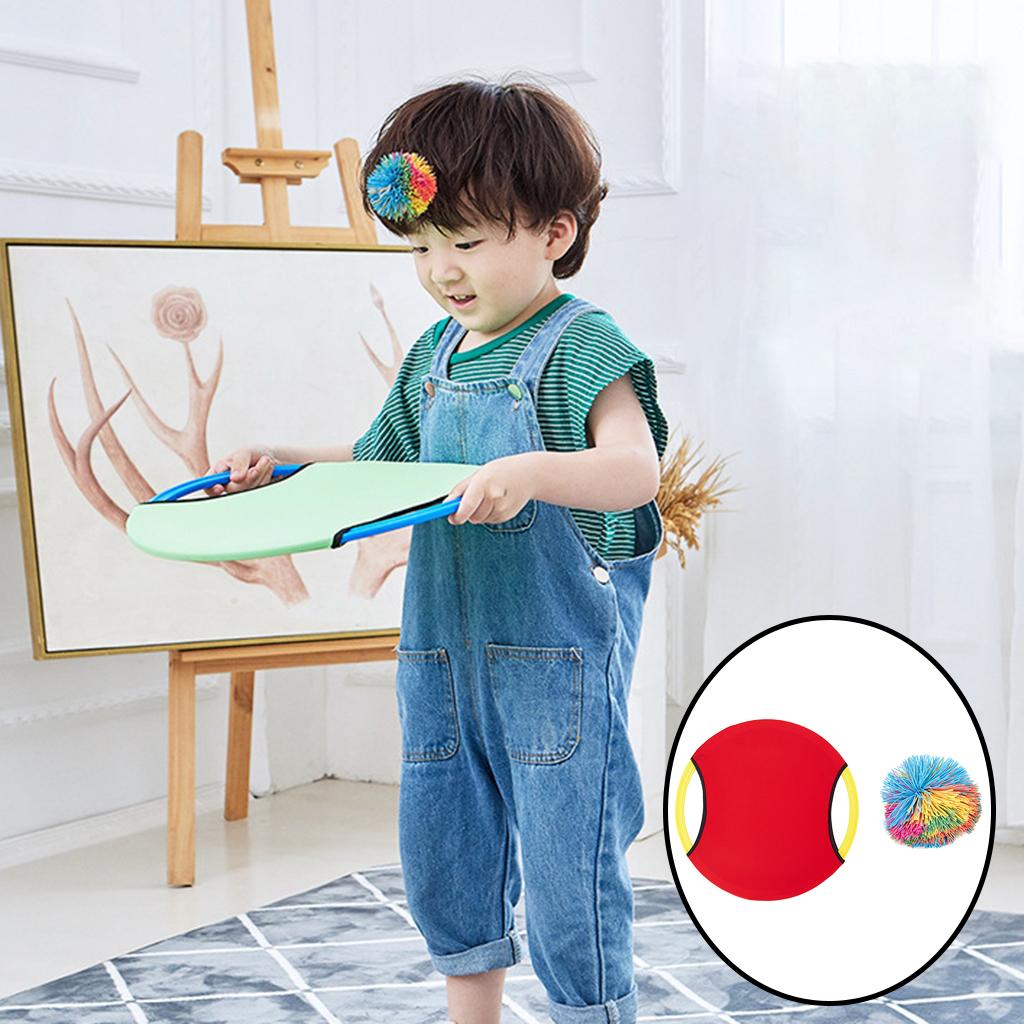 Trampoline Paddle Set Bouncy Ball for Adults Kids Garden Yard Lawn Beach Toss Catch Training Outdoor Kids Toys