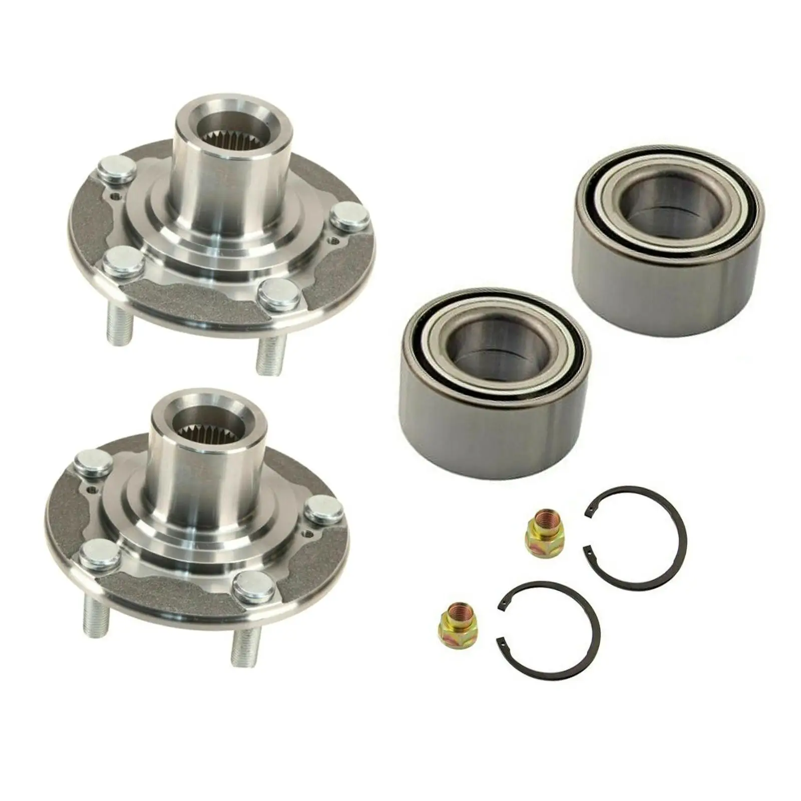 2x Front Wheel Hub and Bearing Repair Kits Replacement Spare Parts Professional Left and Right for Honda Accord 2013-2017